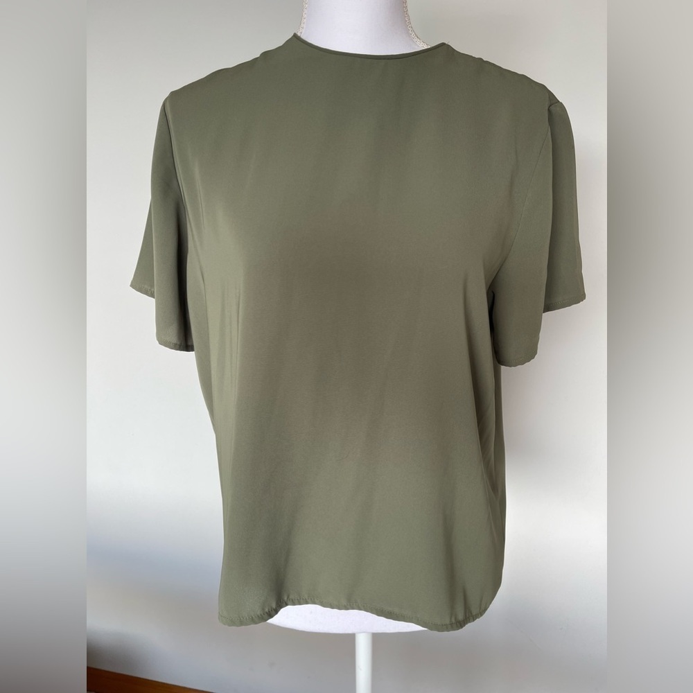 Vintage Dress Barn Blouse | Olive/Army Green | EUC | Size M